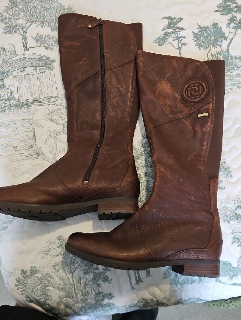 Rockport Brown Tall Over-the-Knee Leather Boots - Picture 2 of 7